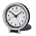 Seiko Metallic Travel Alarm Clock w/ Folding Stand